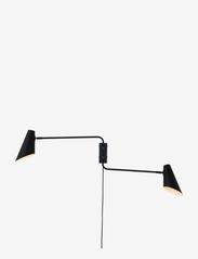 Dyberg Larsen - Cale black wall lamp w/ 2 arms - najniższe ceny - black - 1