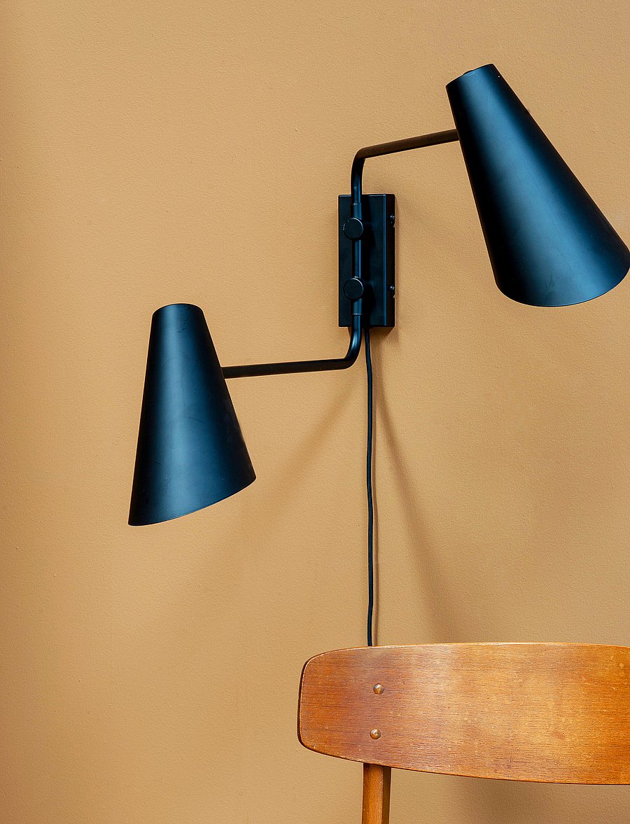 Dyberg Larsen - Cale Wall Lamp - wandleuchten - black - 0