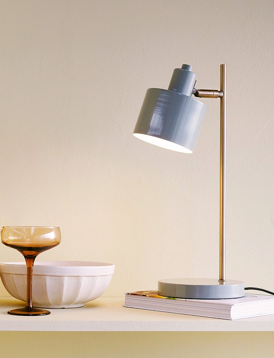 Dyberg Larsen - Ocean oliven/ messing bordlampe - schreibtisch- & tischlampen - olive/ brass - 0