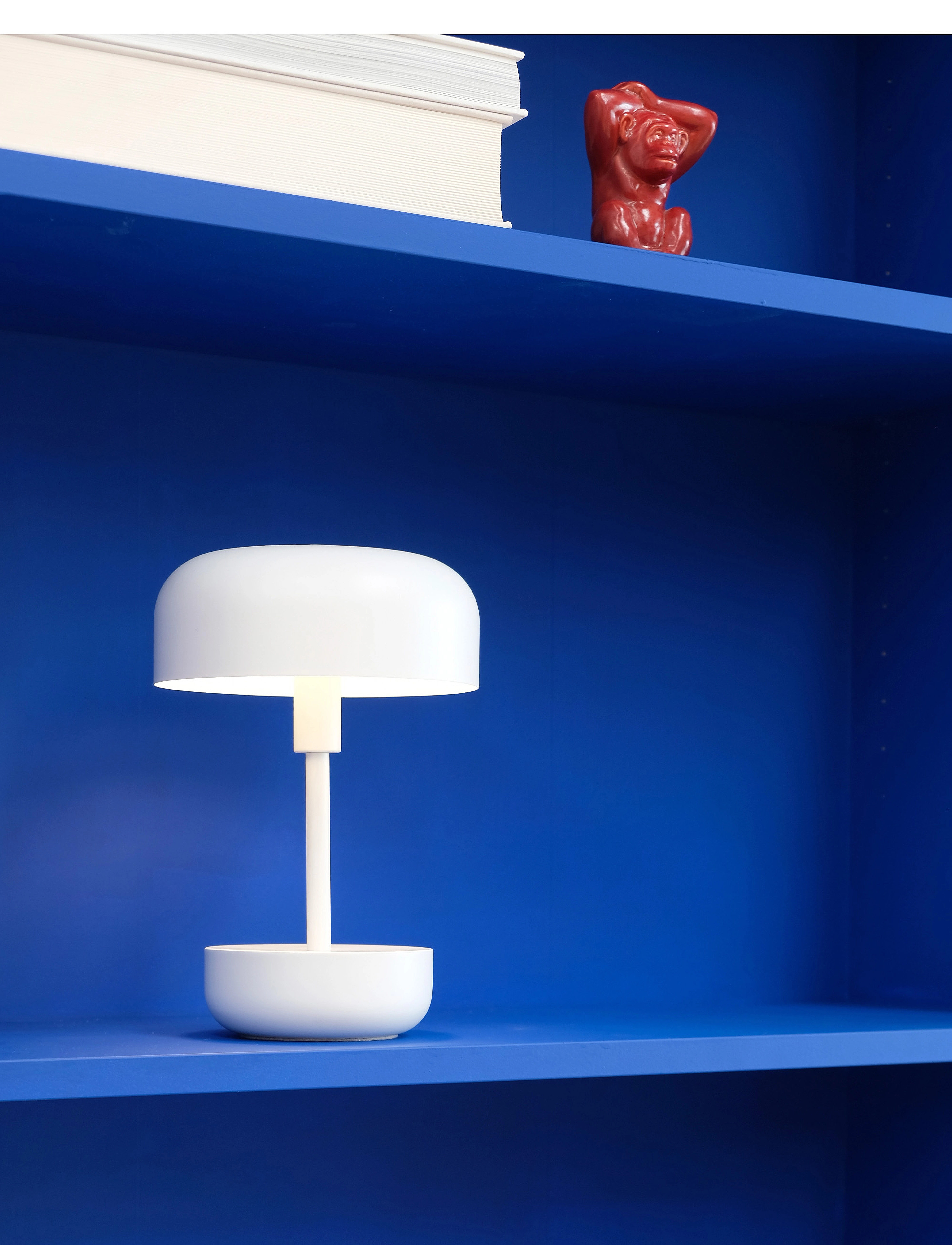Dyberg Larsen Haipot Hvid Led Genopladelig Bordlampe, H25.7 cm, Lamps, Weiß - Table Homeware