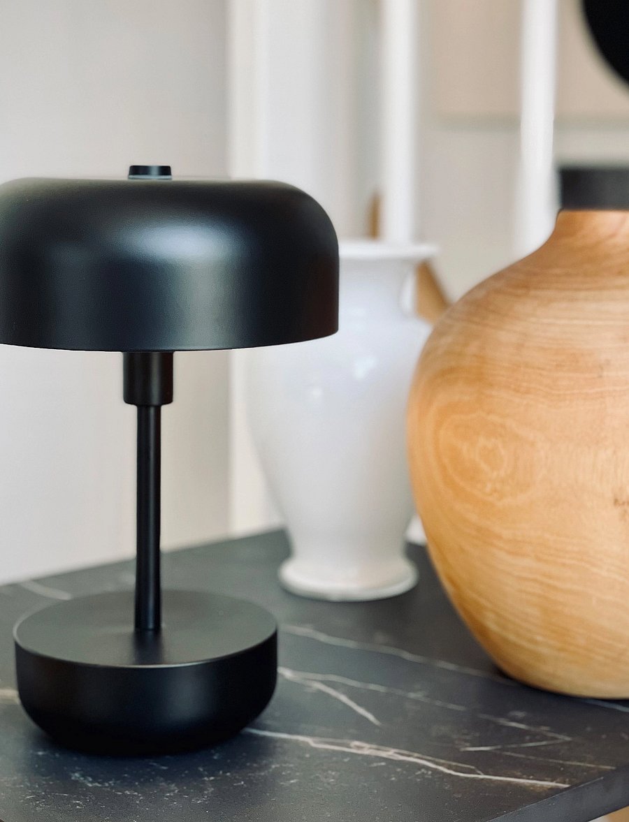 Dyberg Larsen - Haipot Portable Table Lamp - mobile lampen - black - 0