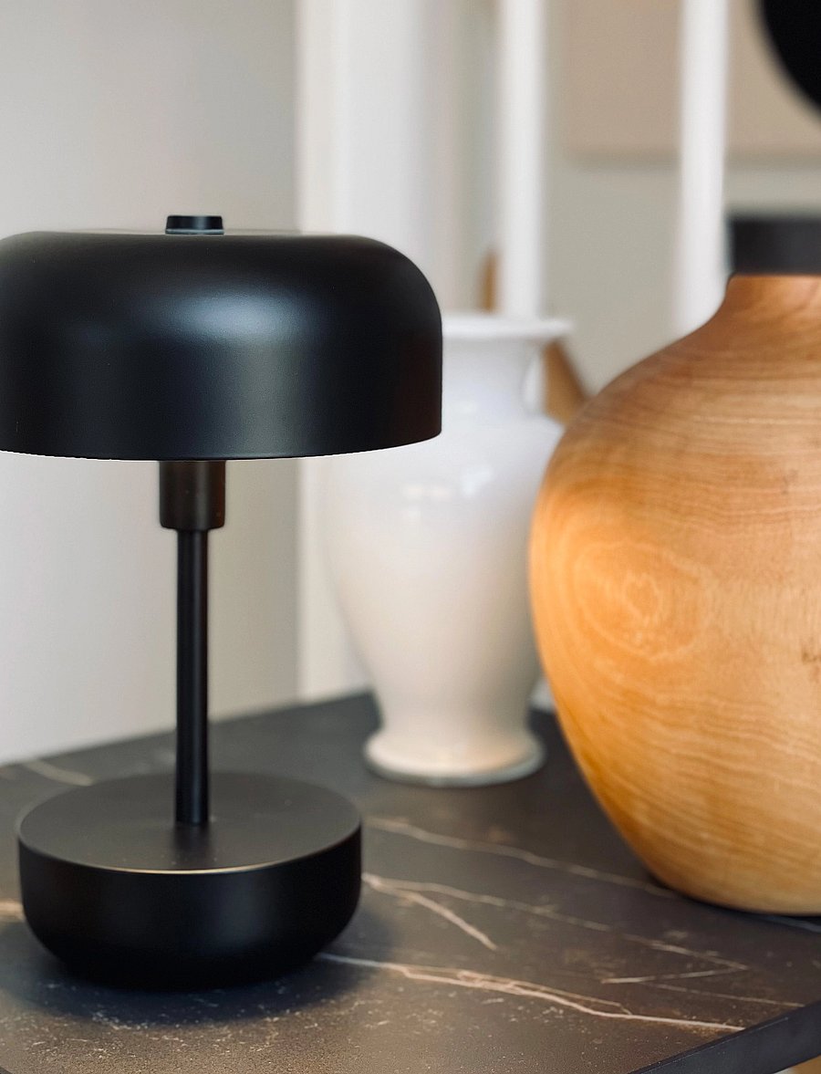 Dyberg Larsen - Haipot Portable Table Lamp - mobile lampen - black - 3
