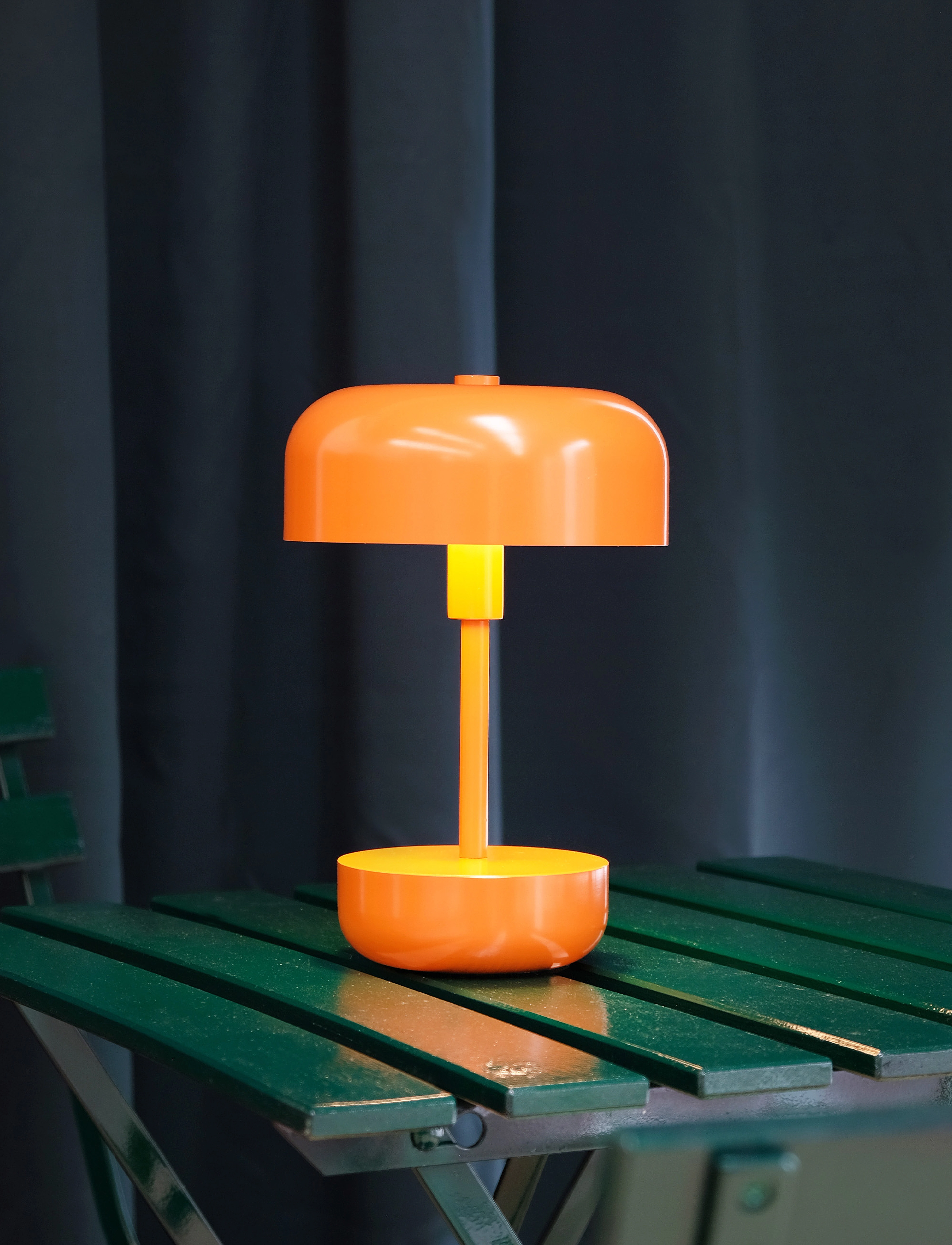 Dyberg Larsen Haipot Orange Led Genopladelig Bordlampe, H25.7 cm, Orange, Lamper > Bordlamper, Unisex