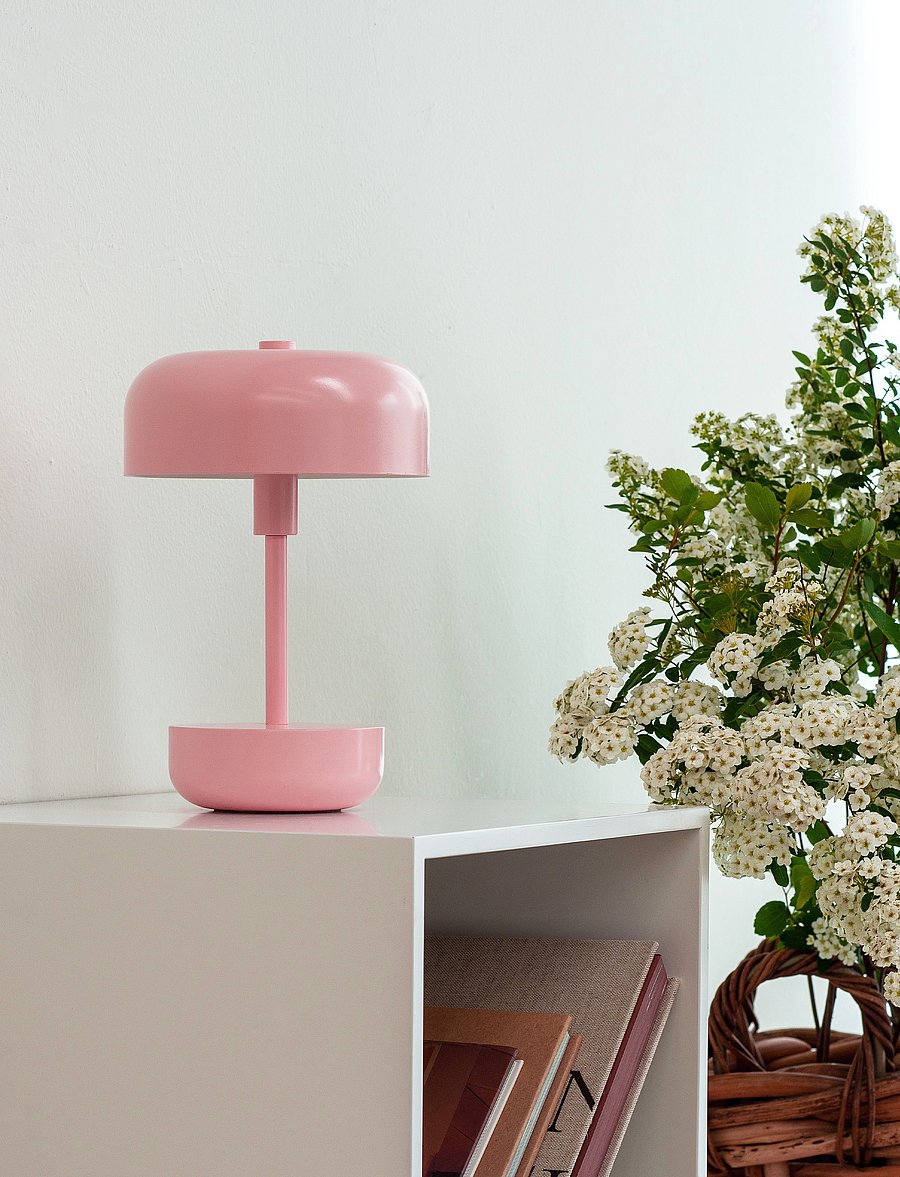 Dyberg Larsen - Haipot Portable Table Lamp - gartenleuchten - pink - 2