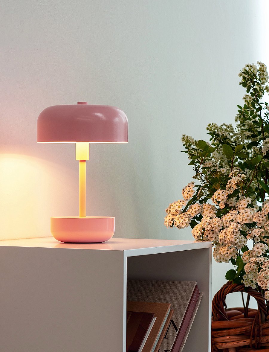 Dyberg Larsen - Haipot Portable Table Lamp - gartenleuchten - pink - 4