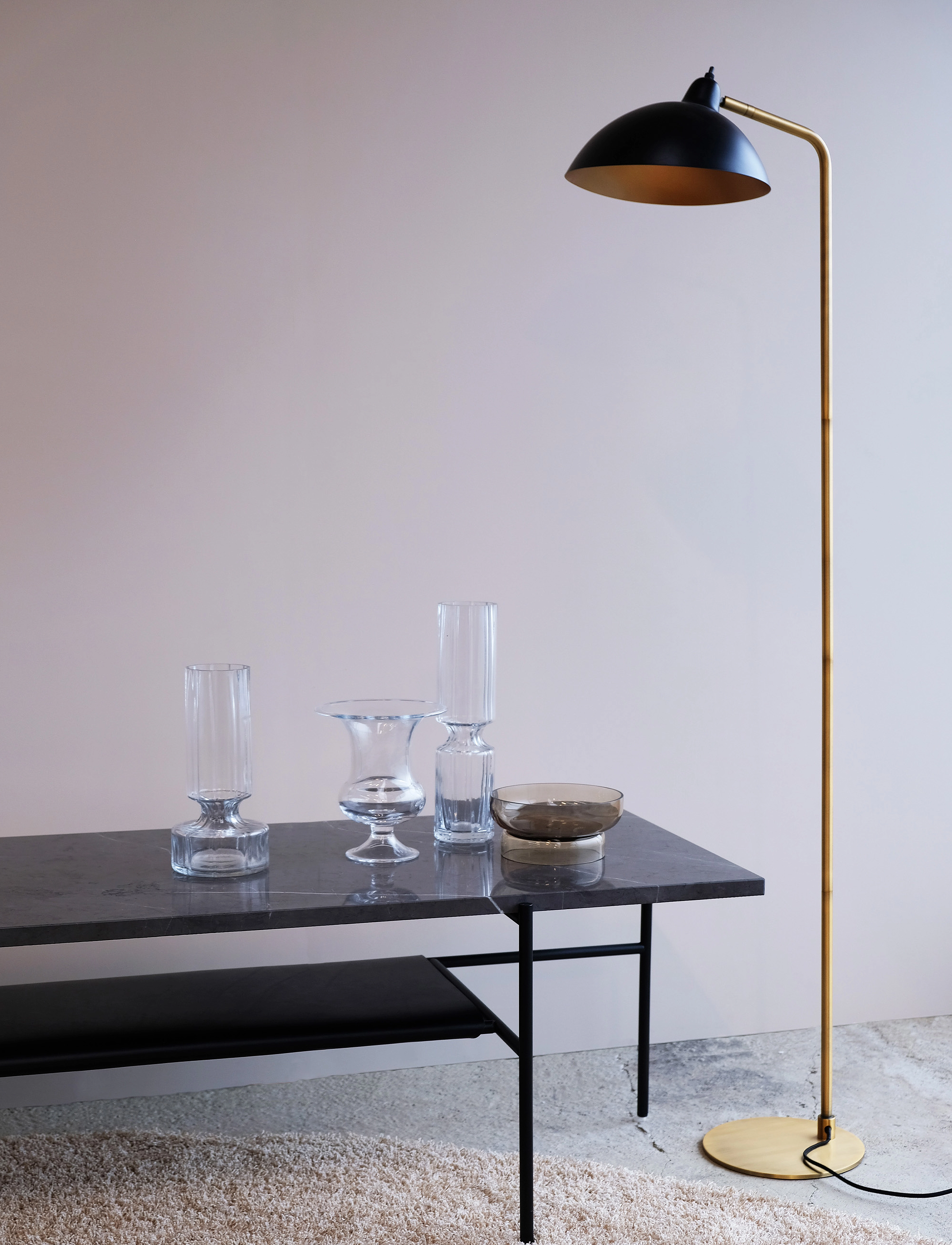 Dyberg Larsen Futura Gulvlampe, H41 cm, Lamps, Gold - Floor Homeware