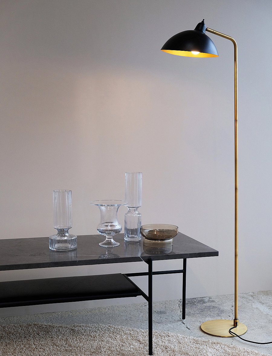 Dyberg Larsen - Futura Floorlamp - stehlampen - black/brass - 4