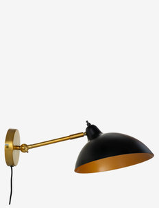 Futura Wall lamp Black/Brass, Dyberg Larsen