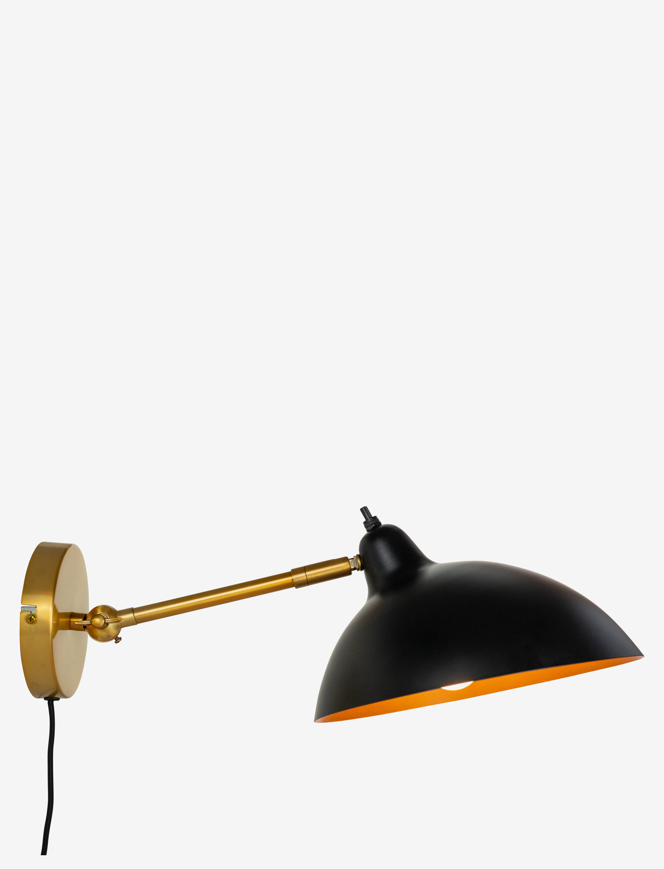 Dyberg Larsen - Futura Wall lamp Black/Brass - vägglampor - black/brass - 1