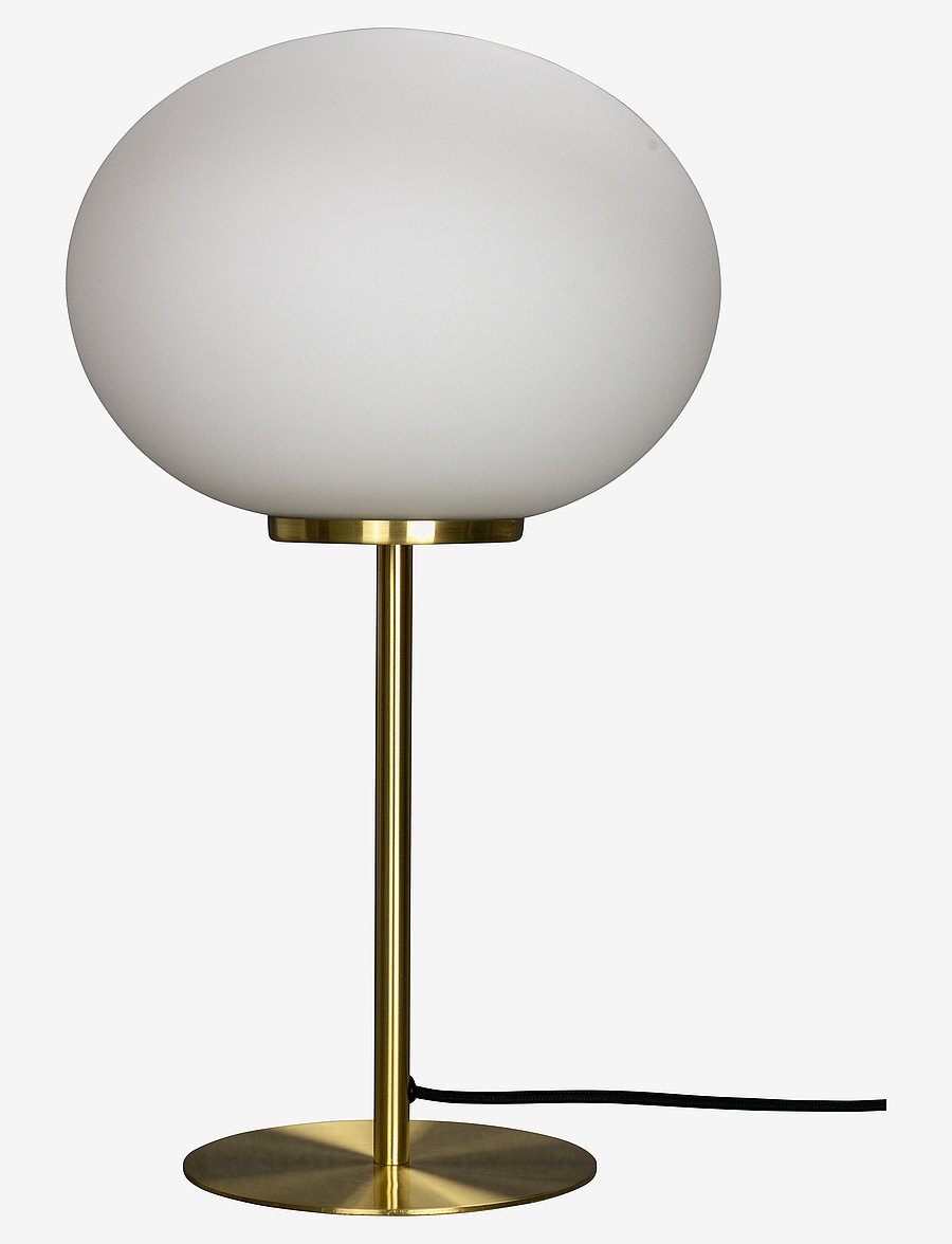 Dyberg Larsen - Queen Opal/ Brass Table Lamp - schreibtisch- & tischlampen - opal/ brass - 1