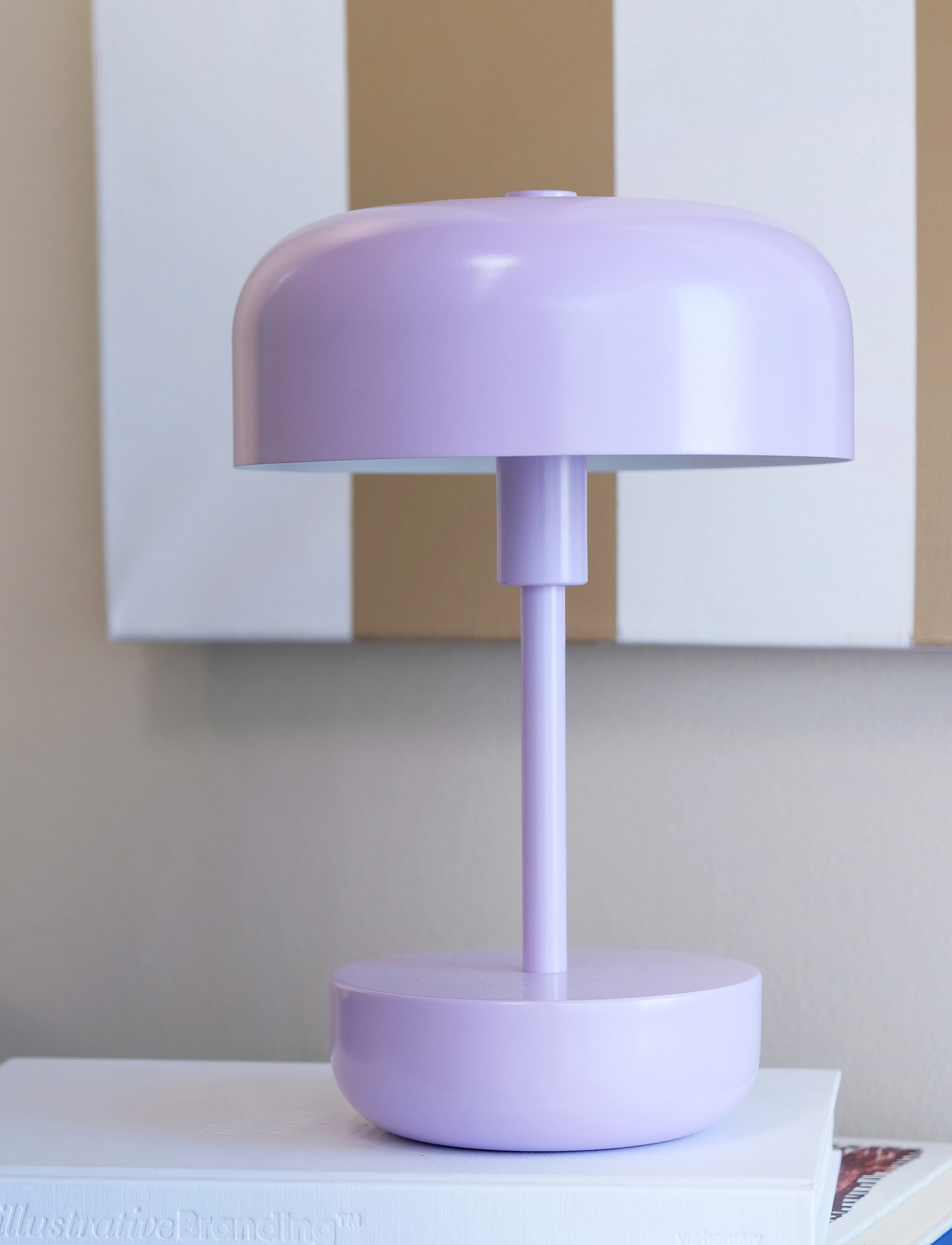 Dyberg Larsen Haipot Genopladelig Bordlampe Lilla Led, H25.7 cm, Lamps, Lila - Table Homeware