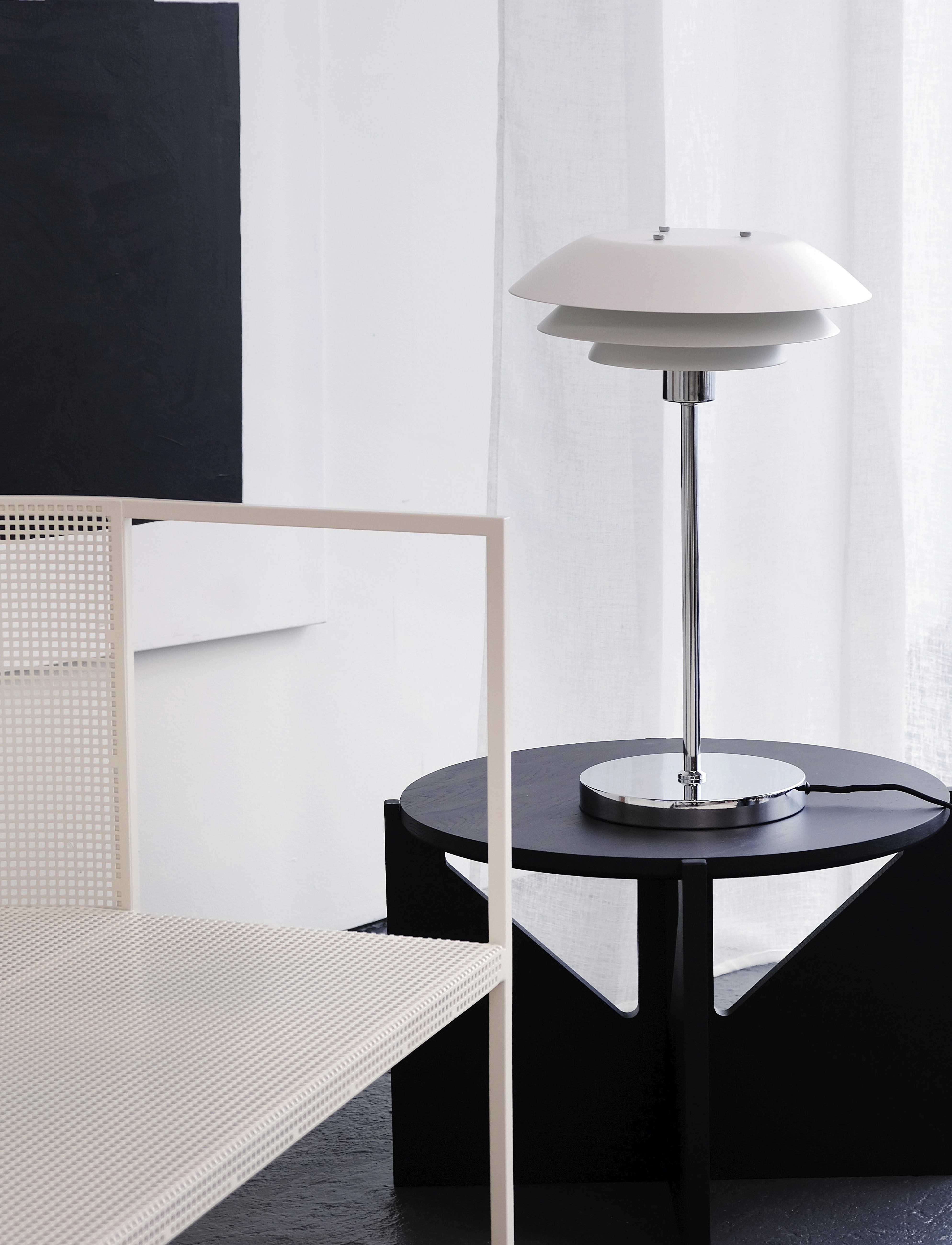 Dyberg Larsen Dl31 Hvid Bordlampe, H50 cm, Lamps, Weiß - Table Homeware