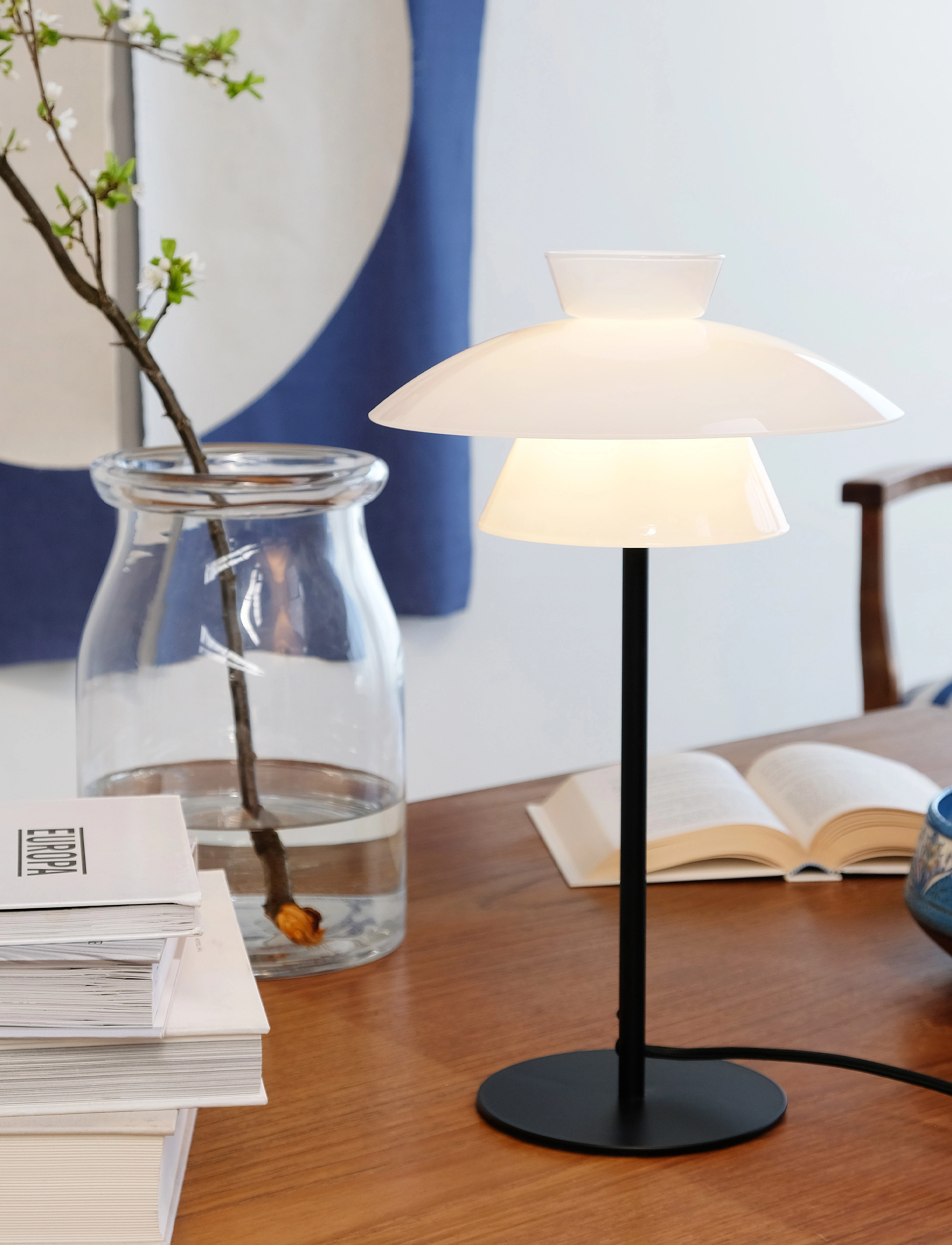 Dyberg Larsen Valby Bordlampe, H40 cm, Black, Lamper > Bordlamper, Unisex
