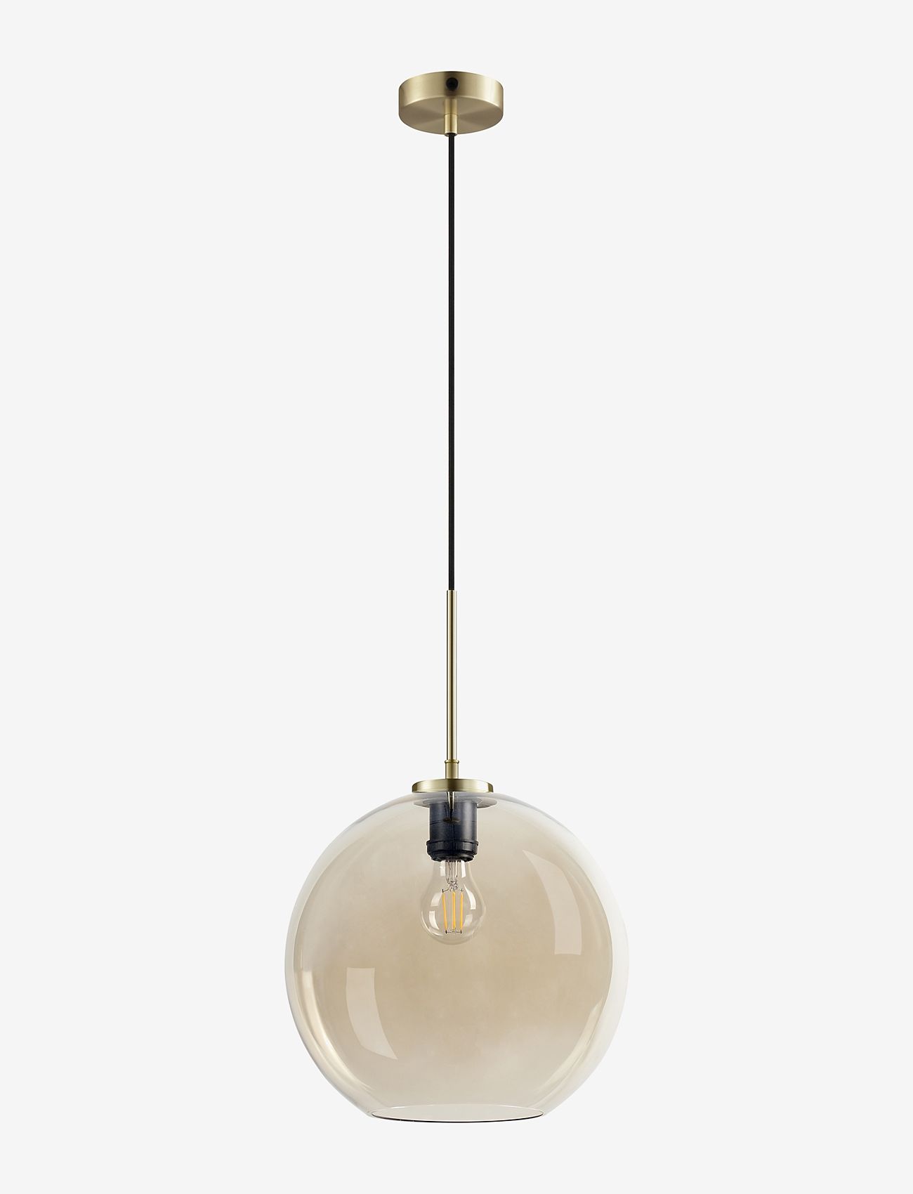 Dyberg Larsen Loop Amber Pendel D30, Pendellampe, Brun, Str: H30CM