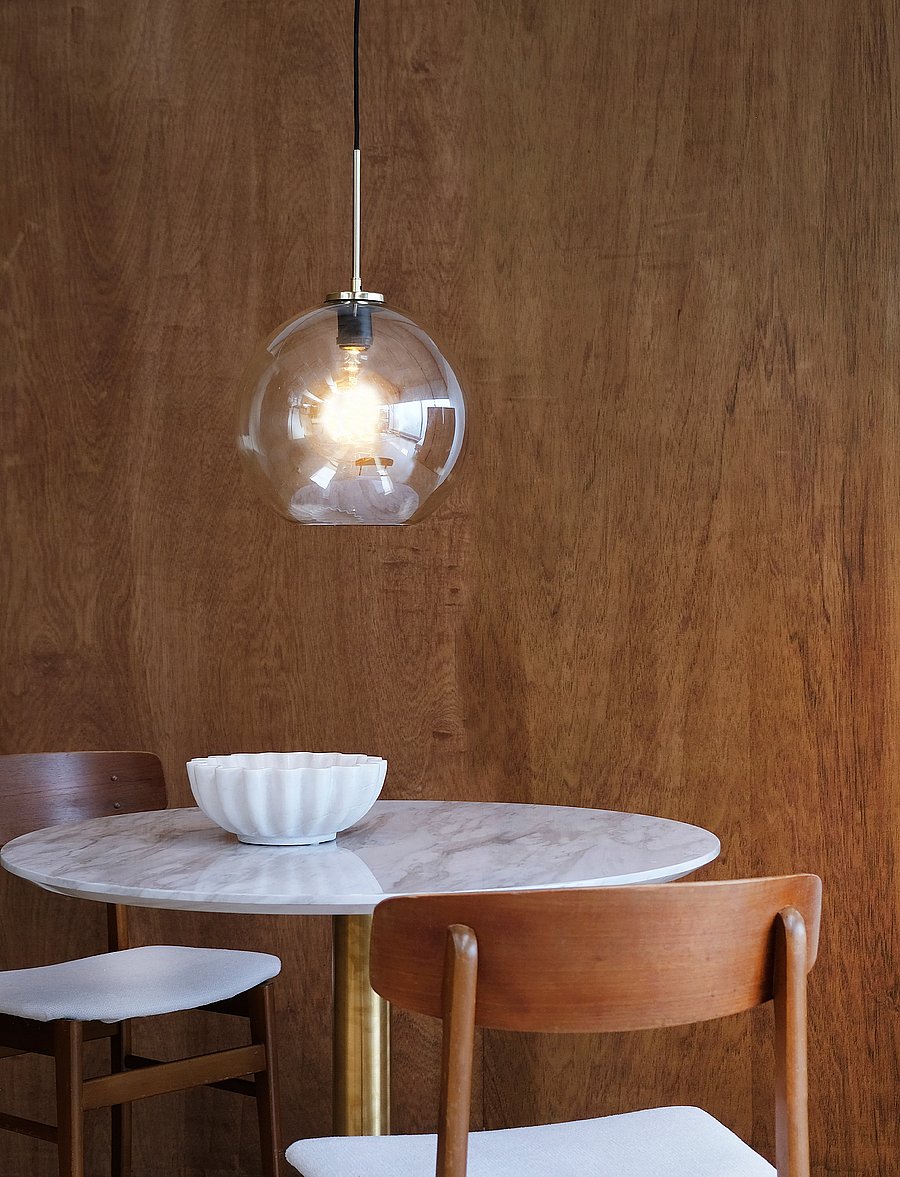 Dyberg Larsen - Loop Amber Pendant D30 - rippvalgustid - amber - 4