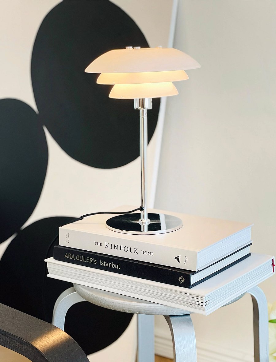 Dyberg Larsen - DL20 Opal/Chrome Table Lamp - laualambid - opal/ chrome - 1