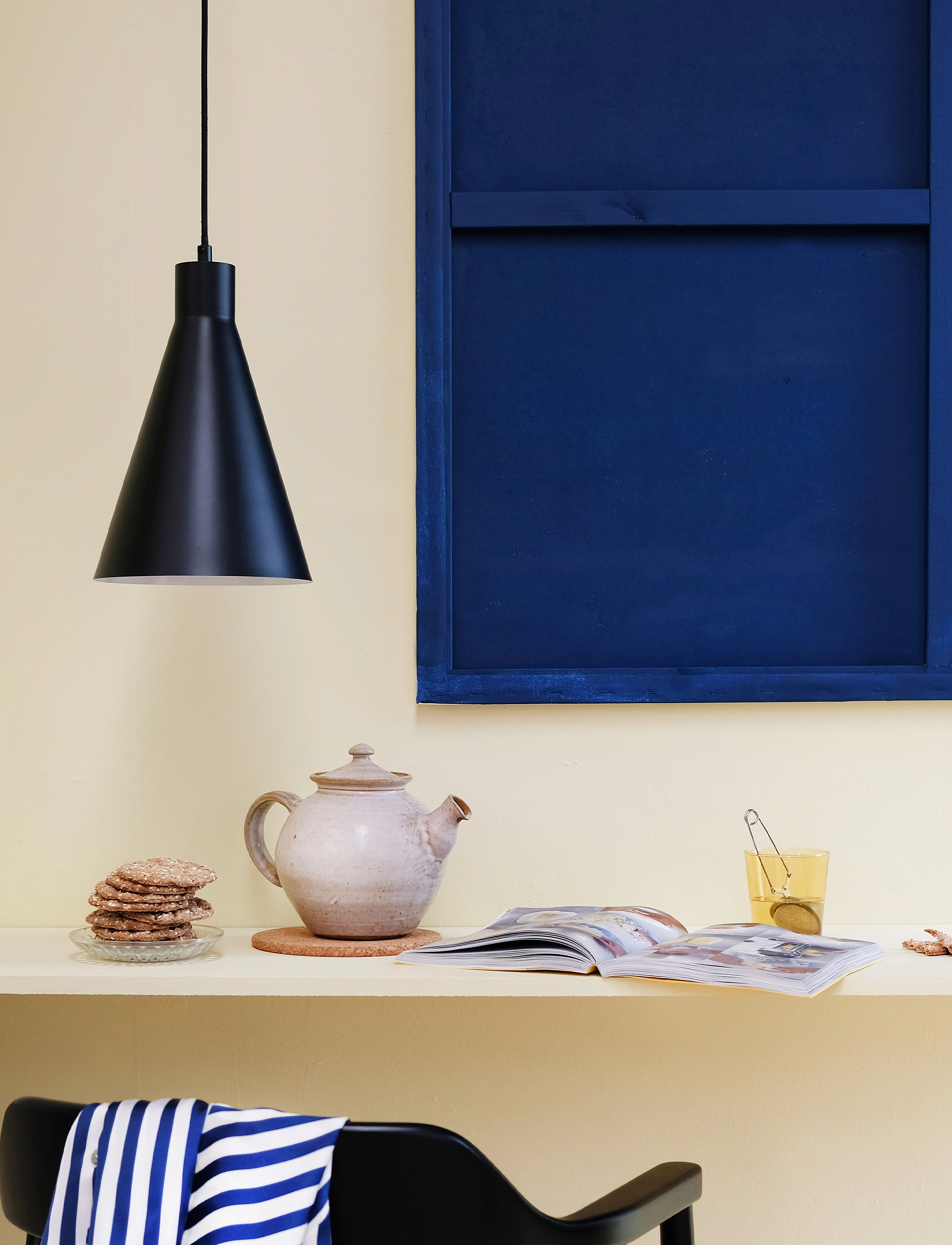 Dyberg Larsen Miles Sort Metal Pendel, H35 cm, Ceiling Lamps, Schwarz - Pendant Homeware