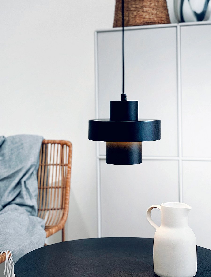 Dyberg Larsen - STOKE pendant matte black - rippvalgustid - black - 0