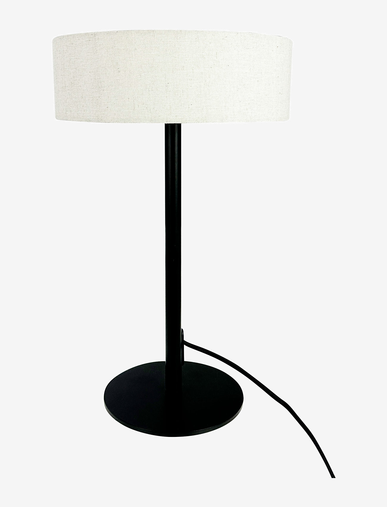 Dyberg Larsen - Calix table lamp with fabric shade - schreibtisch- & tischlampen - black / beige - 0