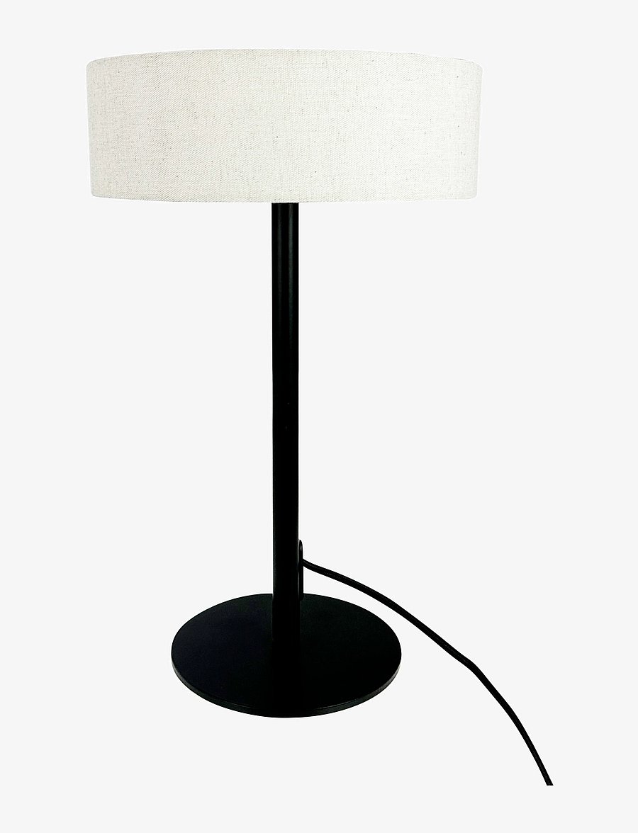 Dyberg Larsen - Calix table lamp with fabric shade - laualambid - black / beige - 1