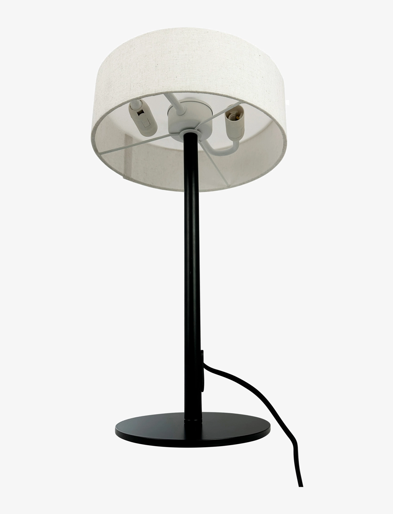 Dyberg Larsen - Calix Bordlampe med stof skærm - bordlamper - black / beige - 5