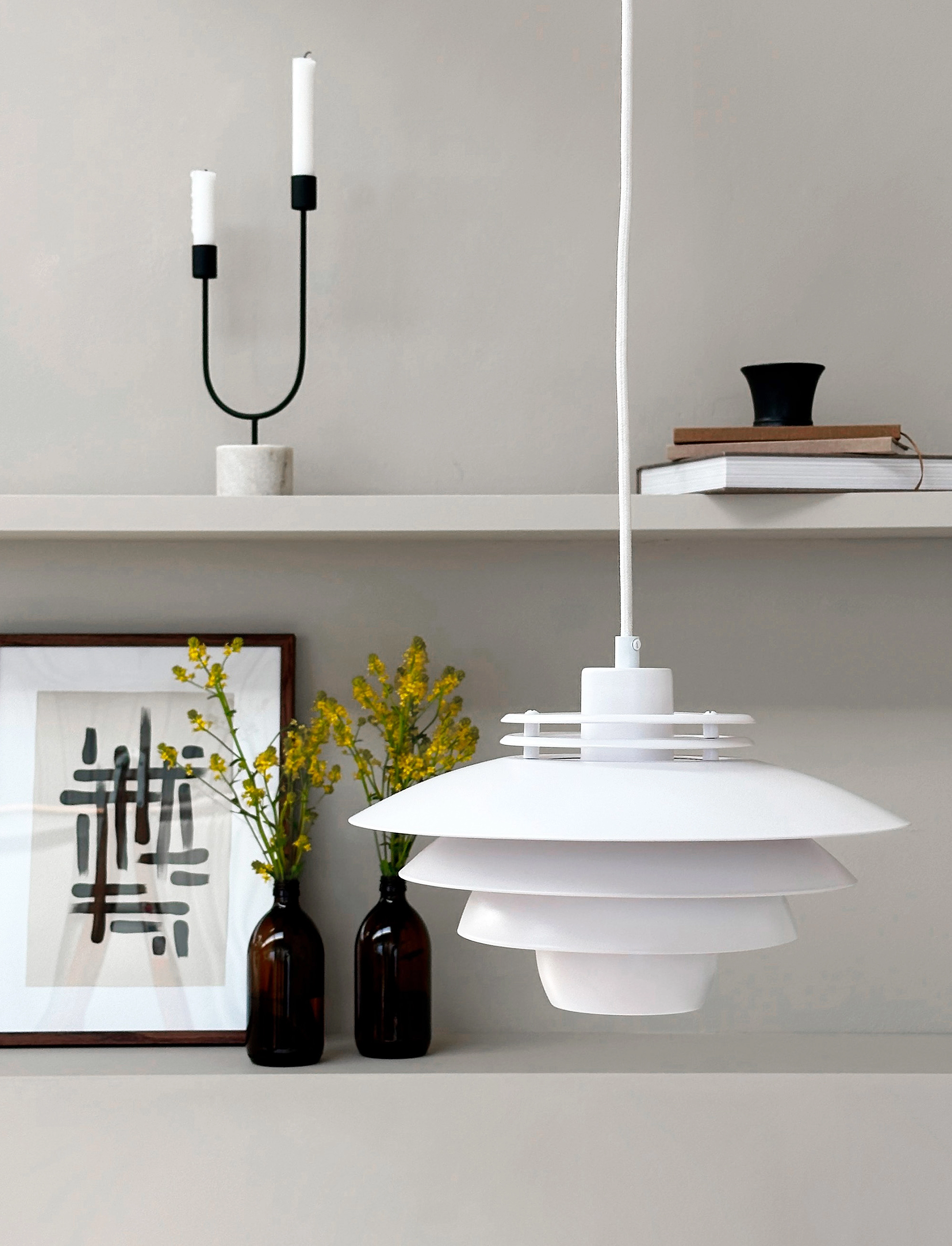 Dyberg Larsen Ejka Mini Mat Hvid Pendel, H24 cm, Ceiling Lamps, Weiß - Pendant Homeware