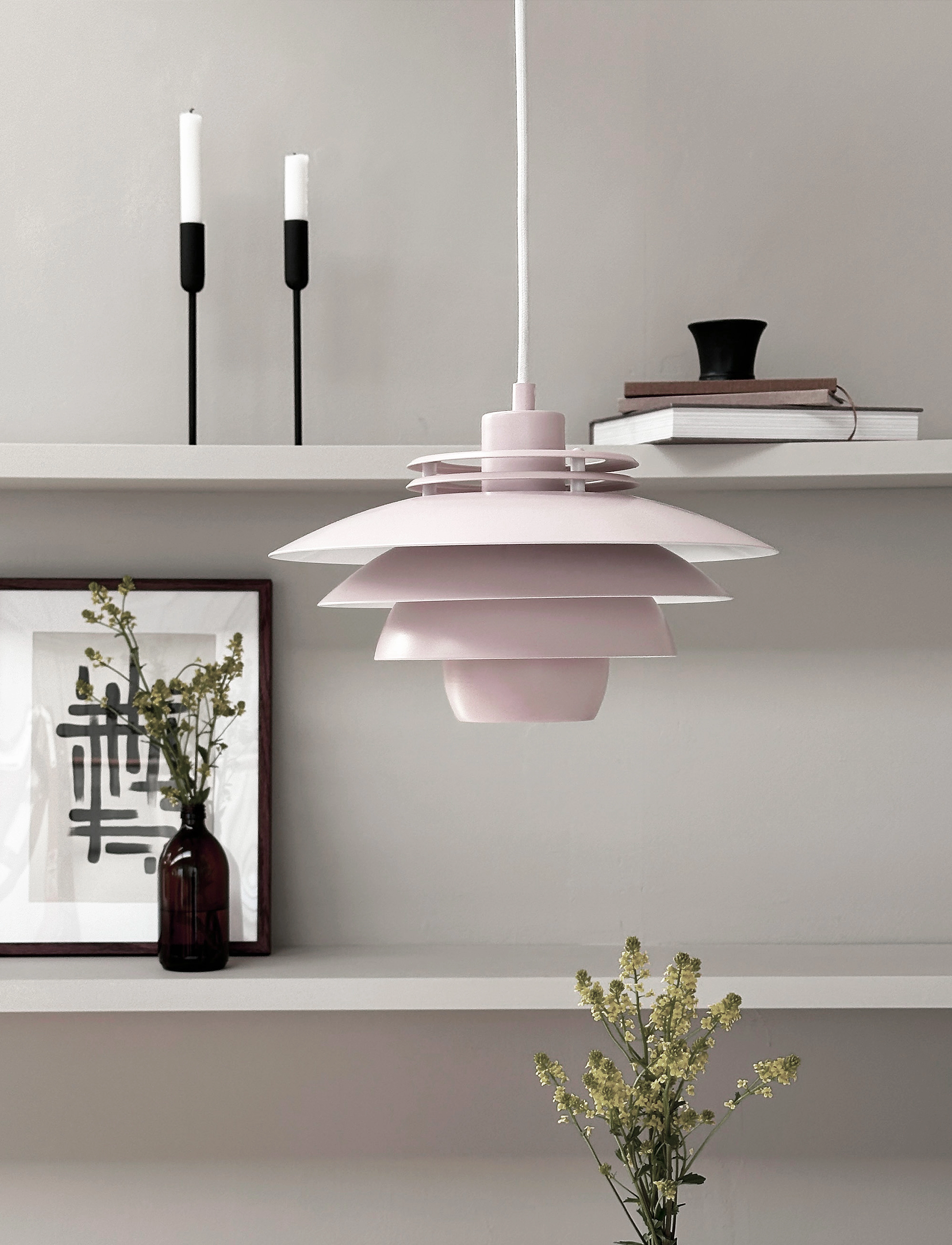 Dyberg Larsen Ejka Mini Mat Rosa Pendel, H24 cm, Ceiling Lamps, - Pendant Homeware