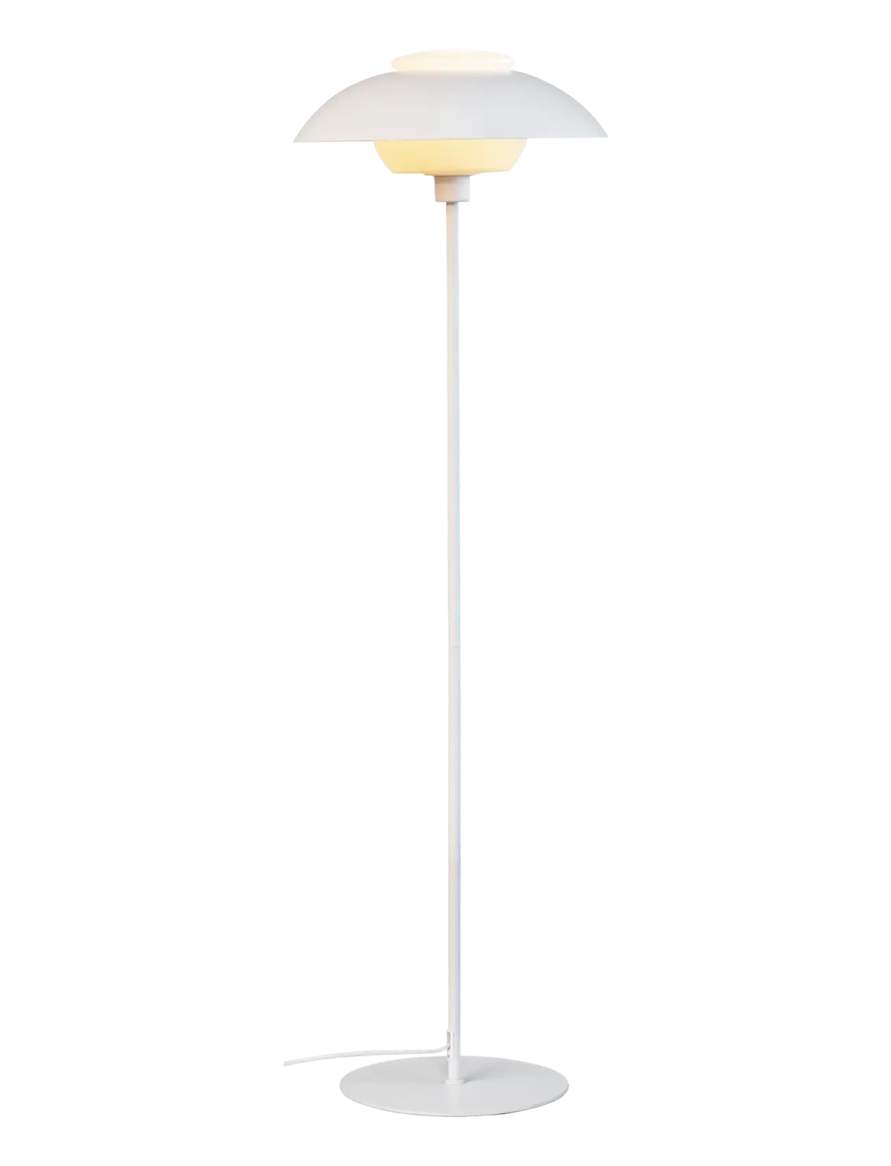 Dyberg Larsen - Opus gulvlampe hvid metal/glas - white/ opal - 2