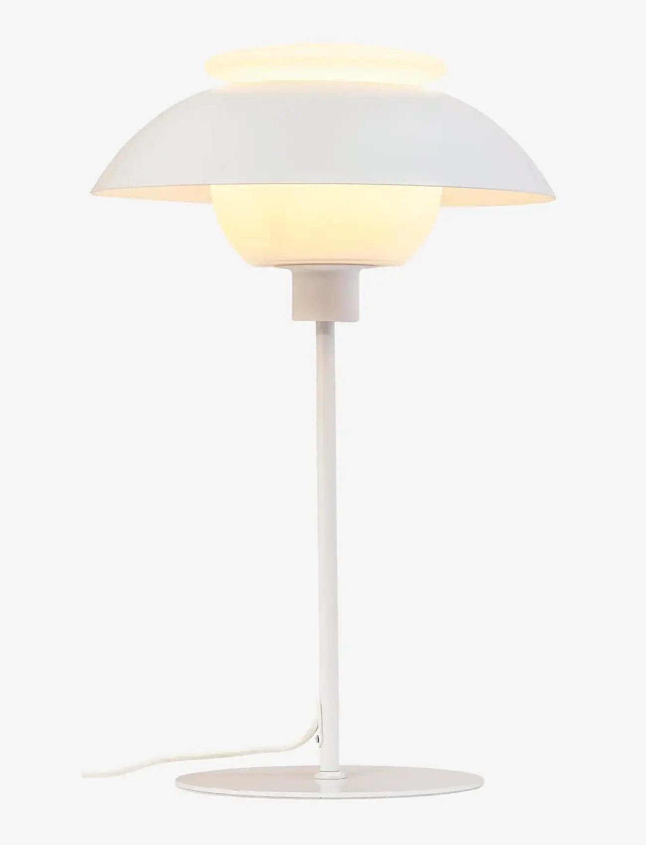 Dyberg Larsen - Opus bordlampe hvid metal/glas - schreibtisch- & tischlampen - white/ opal - 1