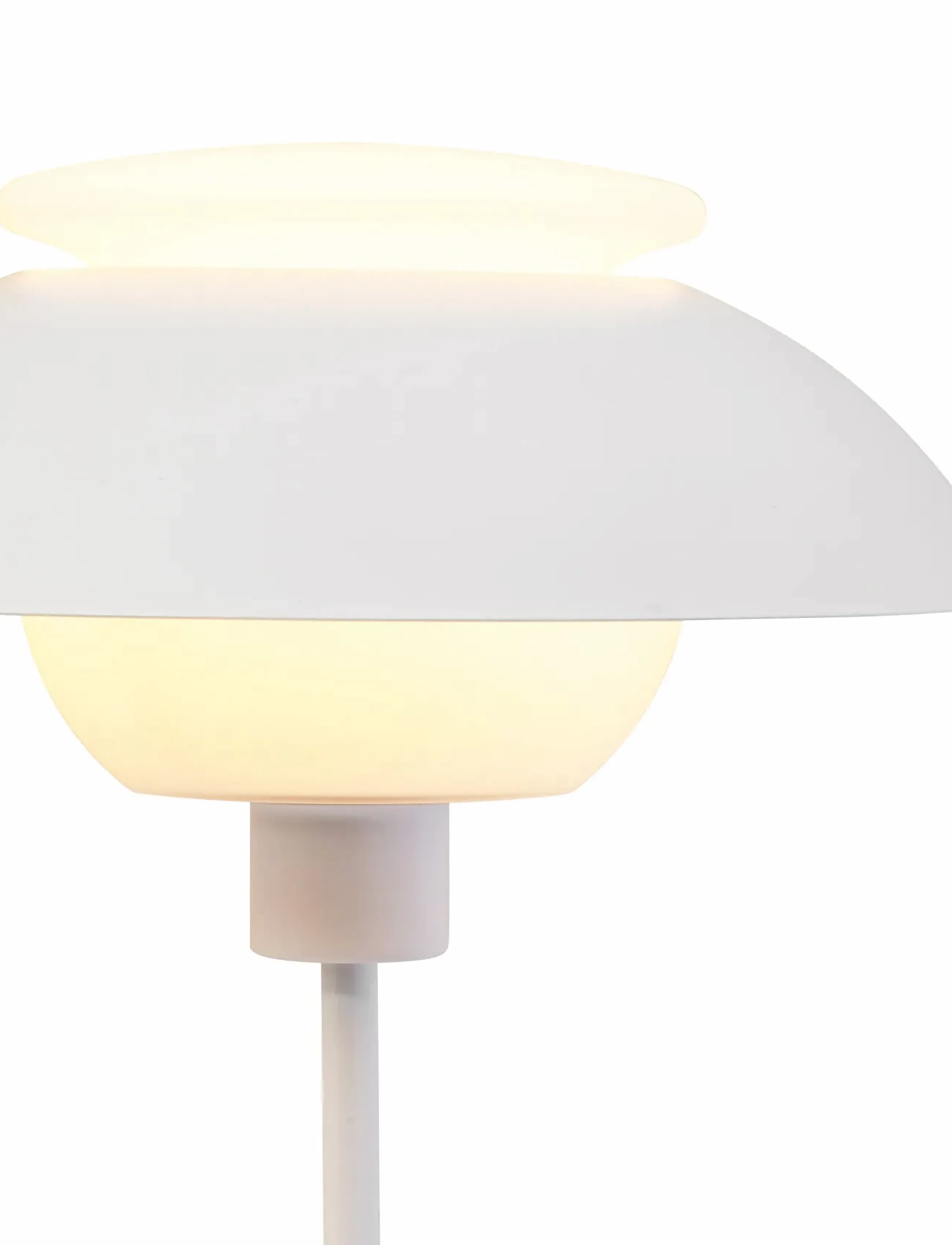 Dyberg Larsen - Opus bordlampe hvid metal/glas - stalinės lempos - white/ opal - 4