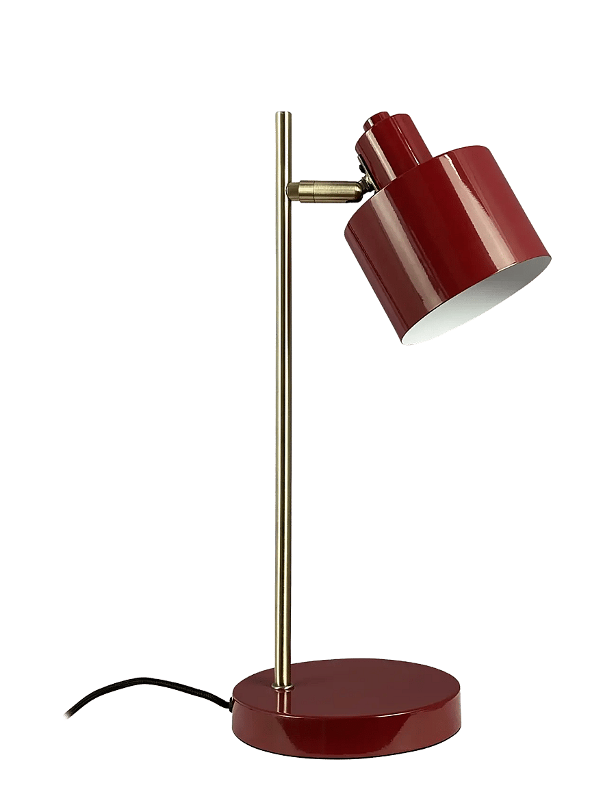 Dyberg Larsen - Ocean - galda lampas - darkred / brass - 1