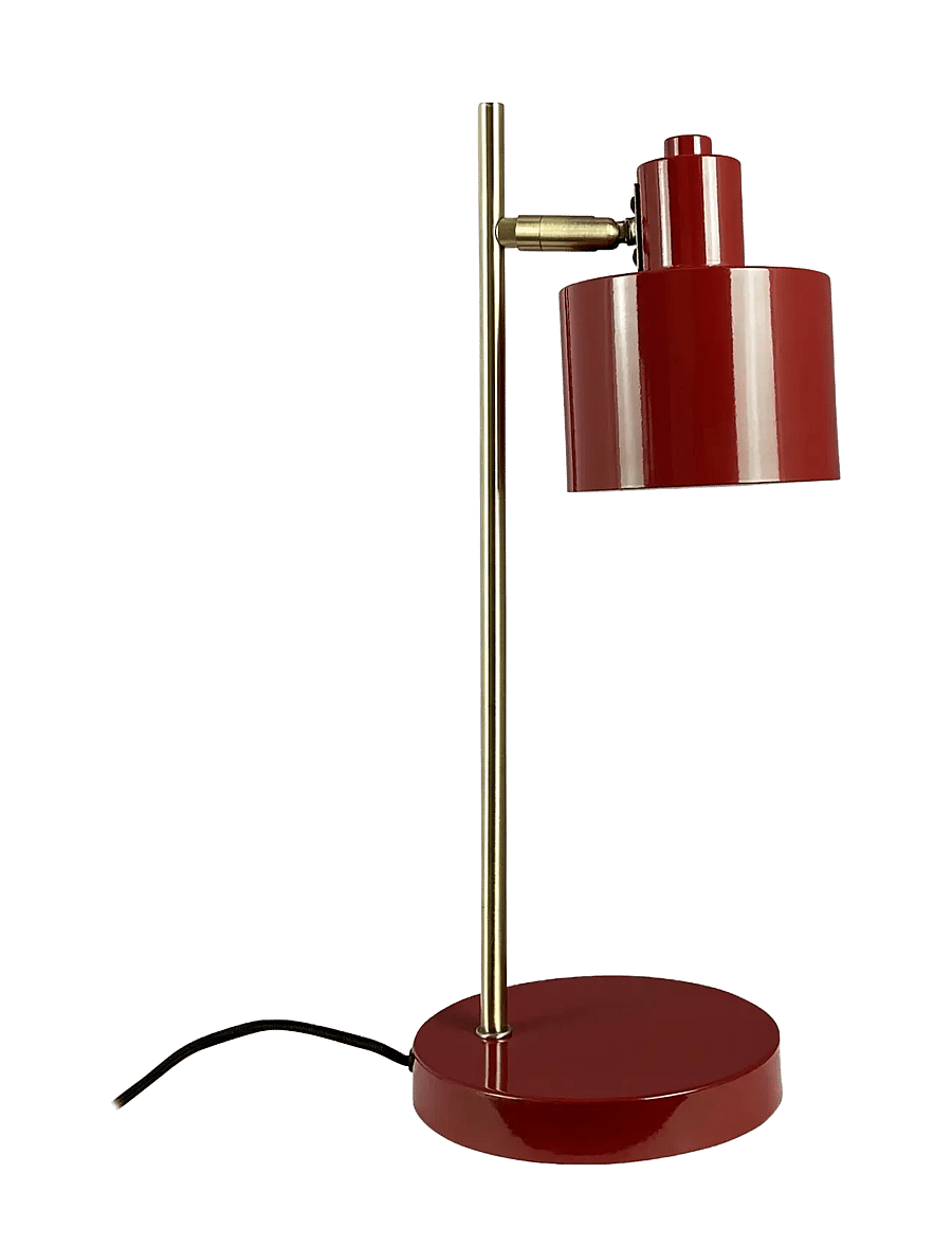 Dyberg Larsen - Ocean - galda lampas - darkred / brass - 2