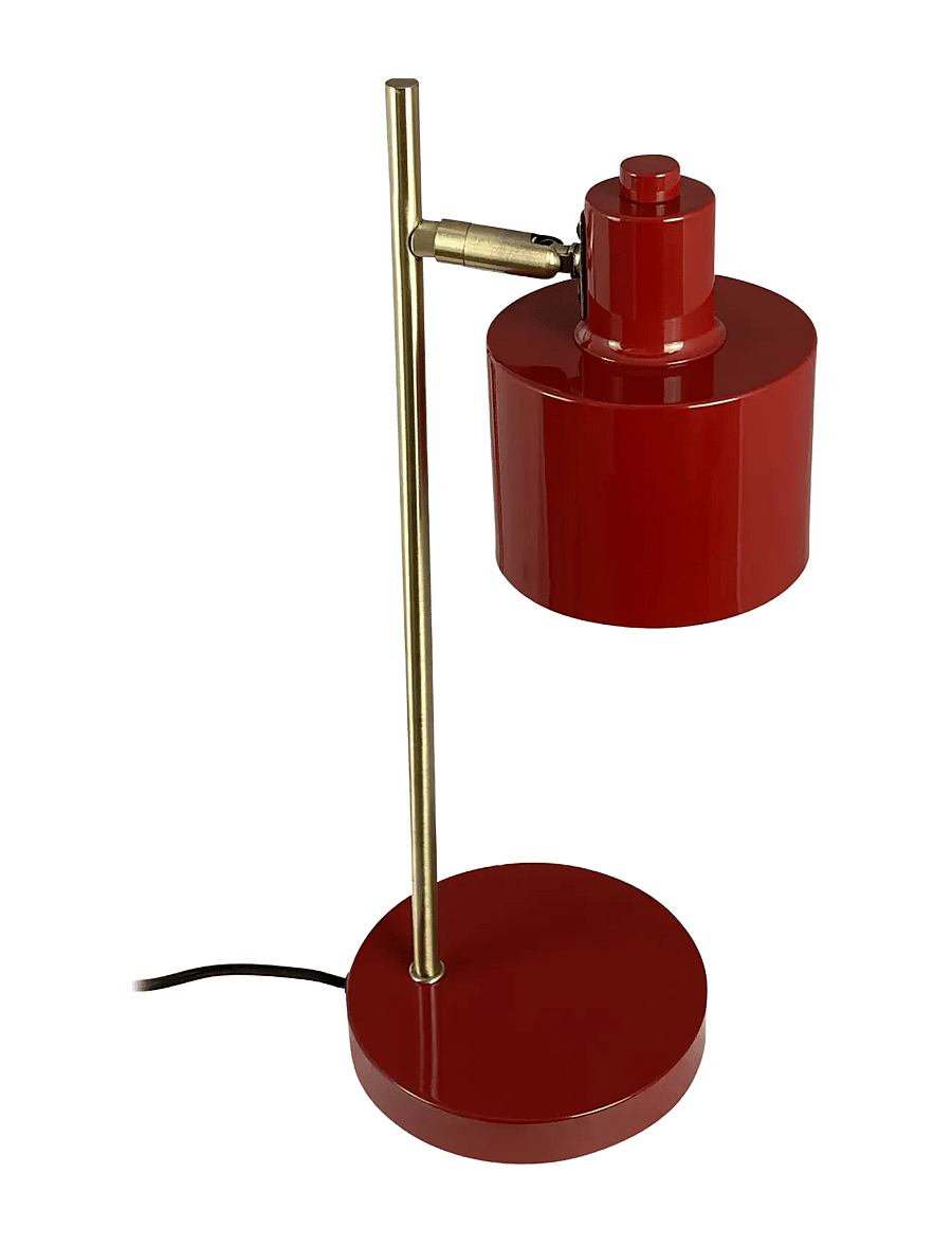 Dyberg Larsen - Ocean - galda lampas - darkred / brass - 3