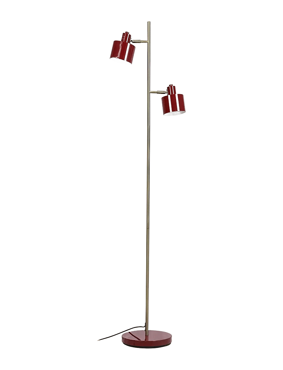 Dyberg Larsen - Ocean - golvlampor - darkred / brass - 0