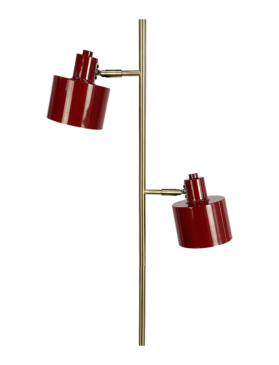 Dyberg Larsen - Ocean - golvlampor - darkred / brass - 3