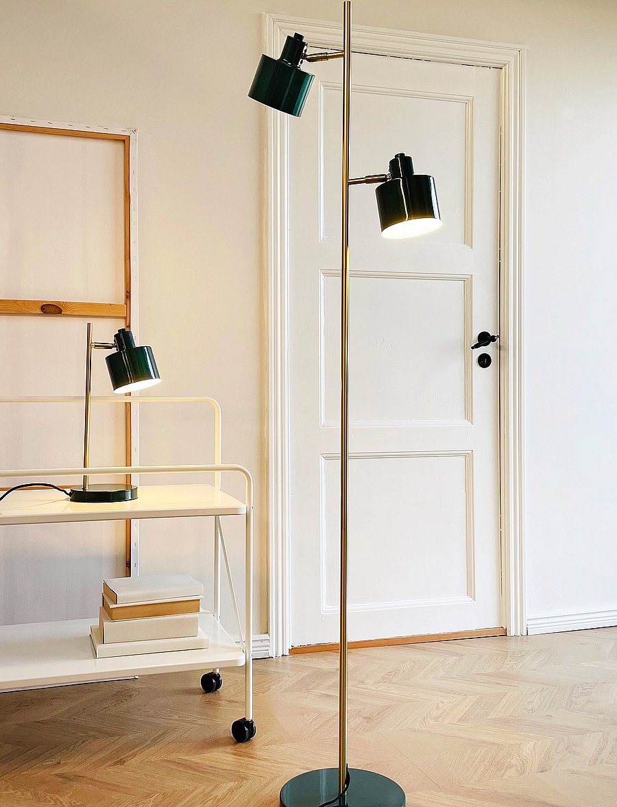 Dyberg Larsen - Ocean - stehlampen - darkgreen / brass - 0