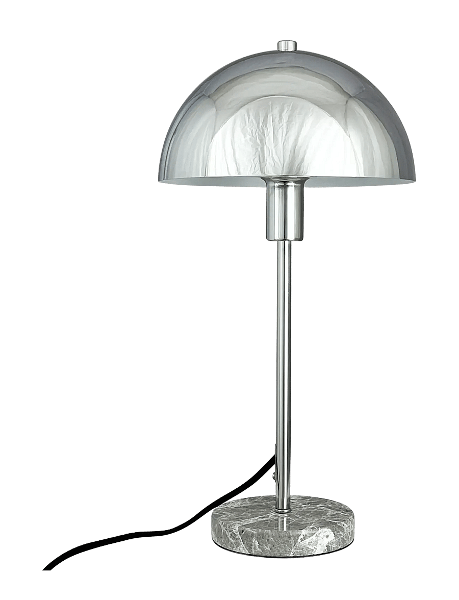 Dyberg Larsen - Stockholm D20 Table Lamp - schreibtisch- & tischlampen - chrome/ marble - 1