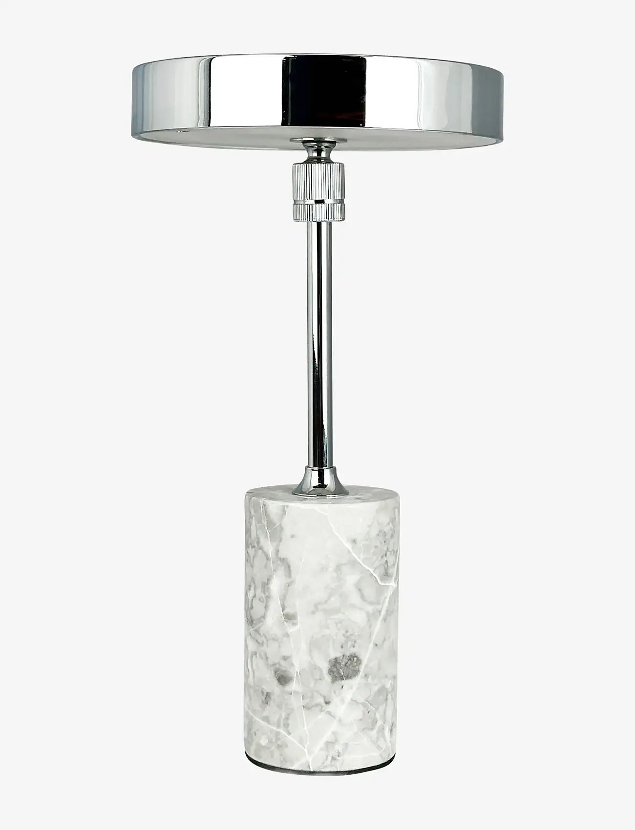 Dyberg Larsen - Starlight LED rechargeable table lamp chrome grey marble - bureau- en tafellampen - chrome/ grey marble - 0