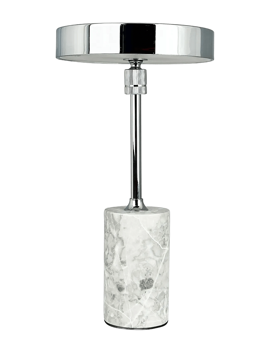 Dyberg Larsen - Starlight LED rechargeable table lamp chrome grey marble - kaasaskantavad lambid - chrome/ grey marble - 1
