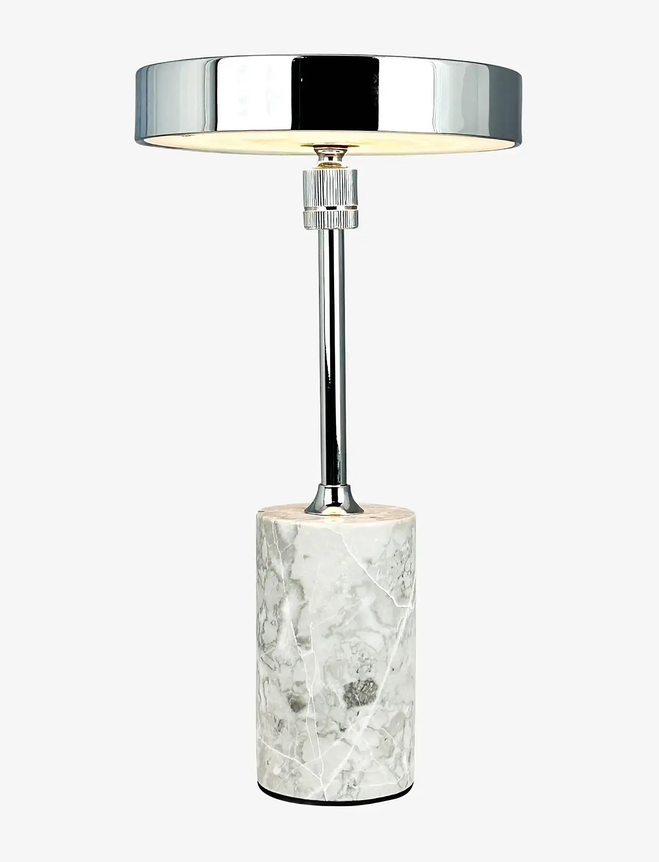 Dyberg Larsen - Starlight LED rechargeable table lamp chrome grey marble - bureau- en tafellampen - chrome/ grey marble - 1