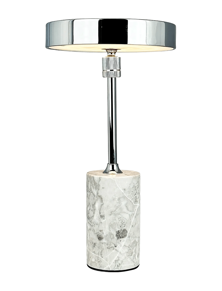 Dyberg Larsen - Starlight LED rechargeable table lamp chrome grey marble - kaasaskantavad lambid - chrome/ grey marble - 2