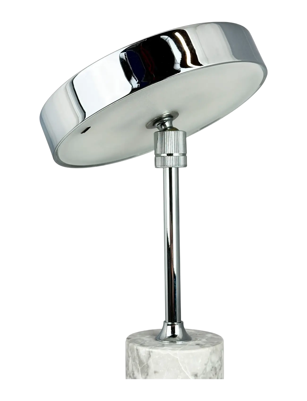 Dyberg Larsen - Starlight LED rechargeable table lamp chrome grey marble - mobile lampen - chrome/ grey marble - 3