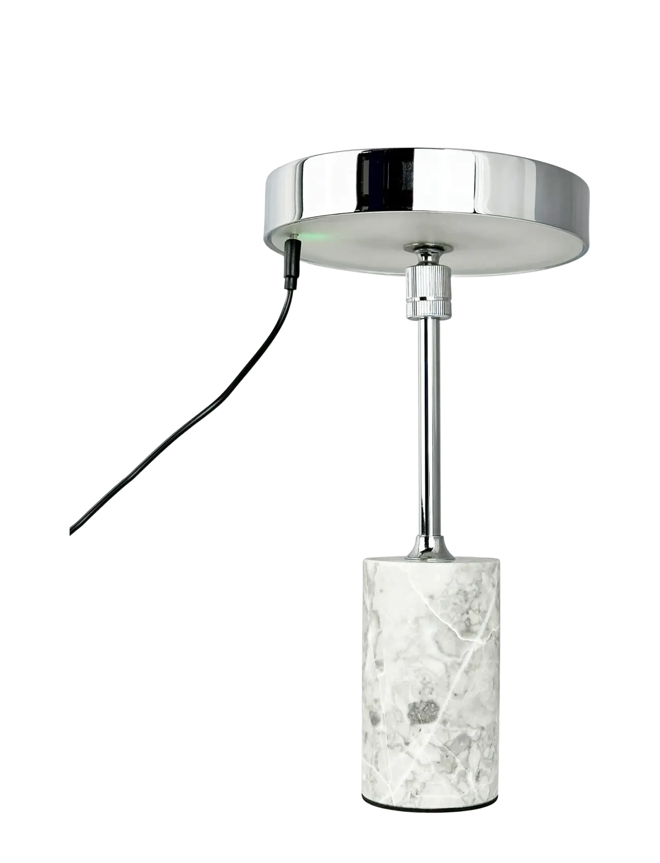 Dyberg Larsen - Starlight LED rechargeable table lamp chrome grey marble - mobile lampen - chrome/ grey marble - 4