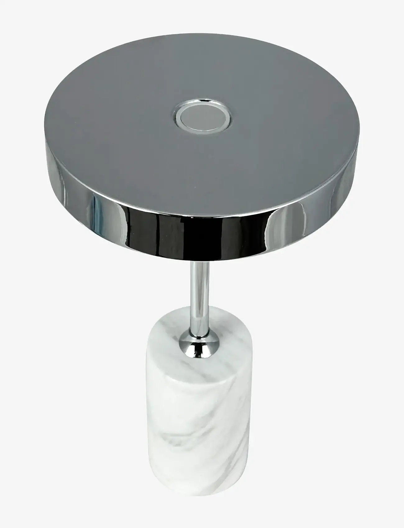 Dyberg Larsen - Starlight LED rechargeable table lamp chrome white marble - schreibtisch- & tischlampen - chrome/ white marble - 3