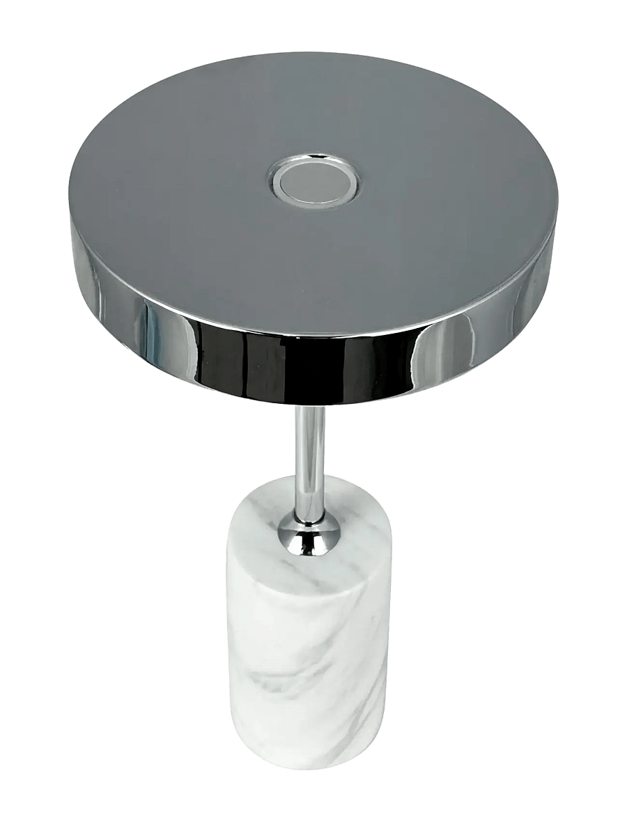 Dyberg Larsen - Starlight LED rechargeable table lamp chrome white marble - nešiojami Šviestuvai - chrome/ white marble - 4
