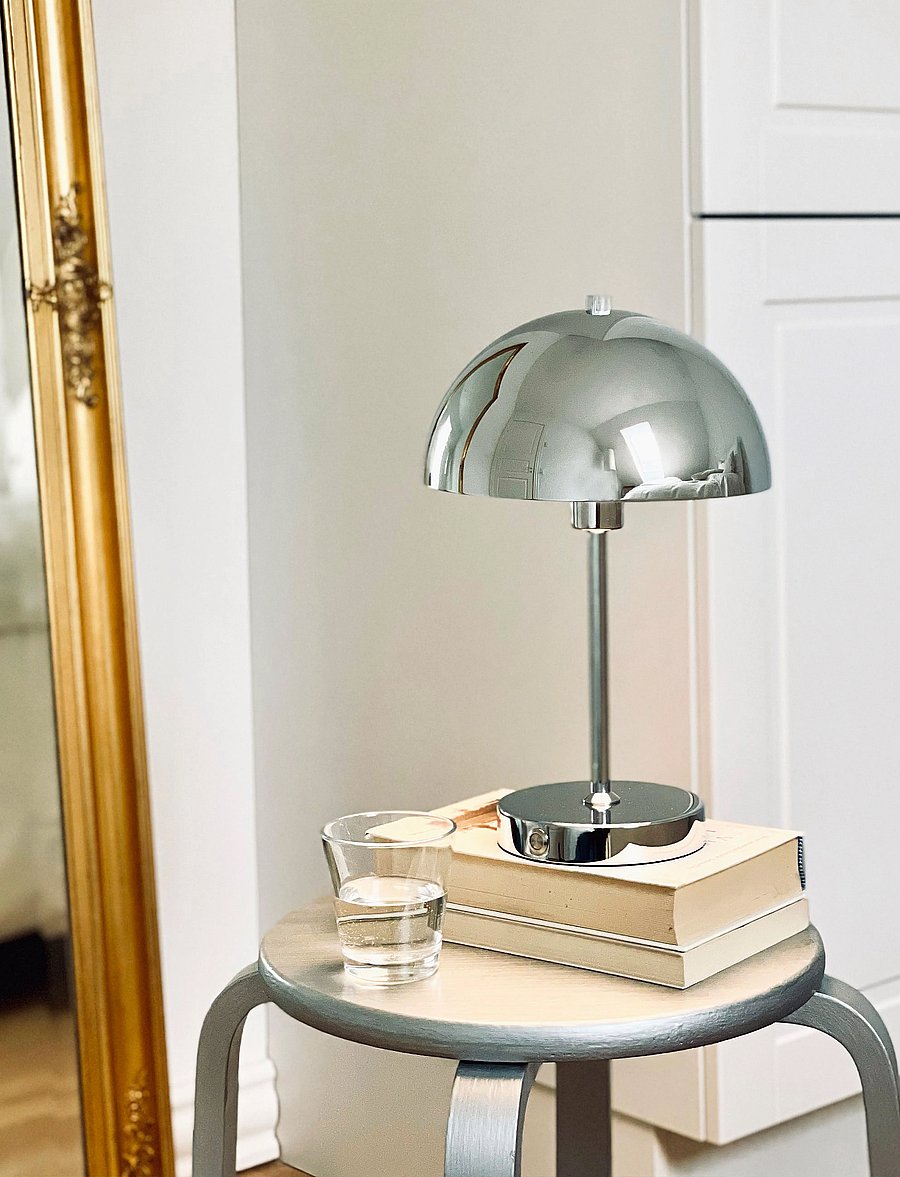 Dyberg Larsen - Stockholm LED Table Lamp V2.0 - mobile lampen - chrome - 0
