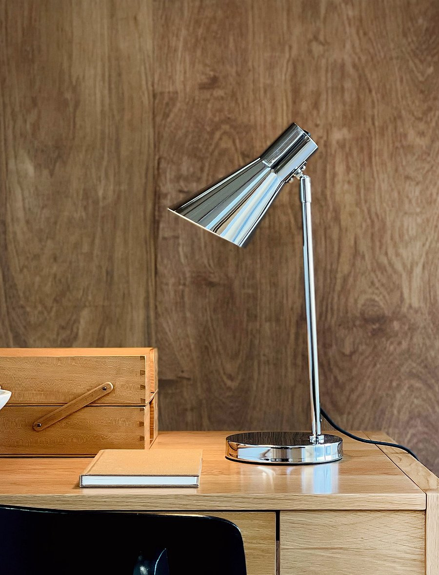 Dyberg Larsen - DL12 Chrome Table lamp - schreibtisch- & tischlampen - chrome - 4