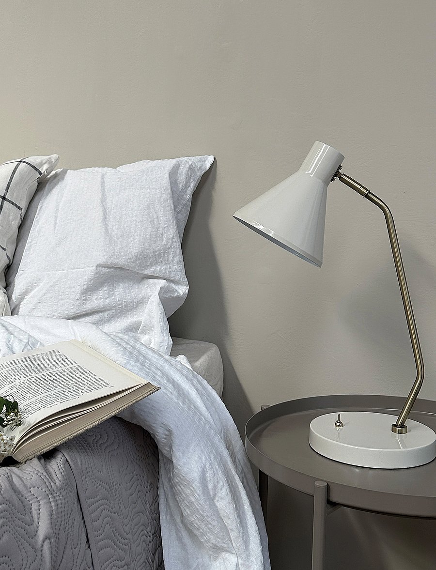 Dyberg Larsen - Sleep Table lamp Kit white - laualambid - shiny white/antique brass - 0