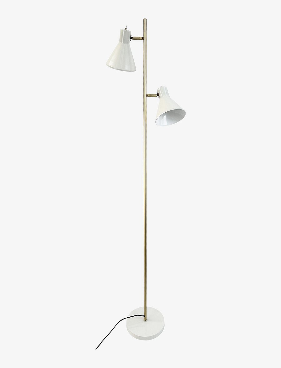 Dyberg Larsen - Sleep Floor lamp Kit white - stehlampen - shiny white/antique brass - 1