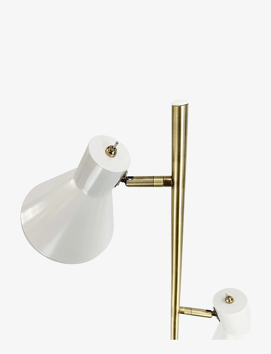 Dyberg Larsen - Sleep Floor lamp Kit white - stehlampen - shiny white/antique brass - 3
